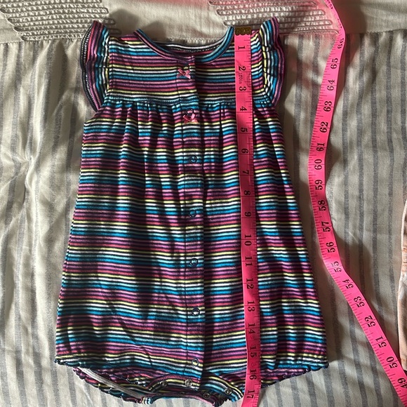 Carters MultiStriped Snap up Romper - Picture 1 of 6